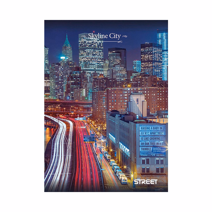 Füzet kockás STREET A/4 54 lapos Skyline