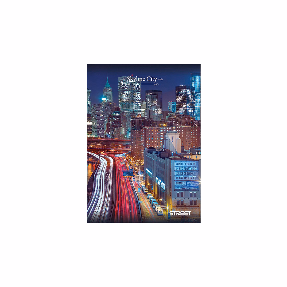 Füzet kockás STREET A/4 54 lapos Skyline