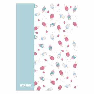 Füzet kockás STREET A/4 42 lapos PP Blossom