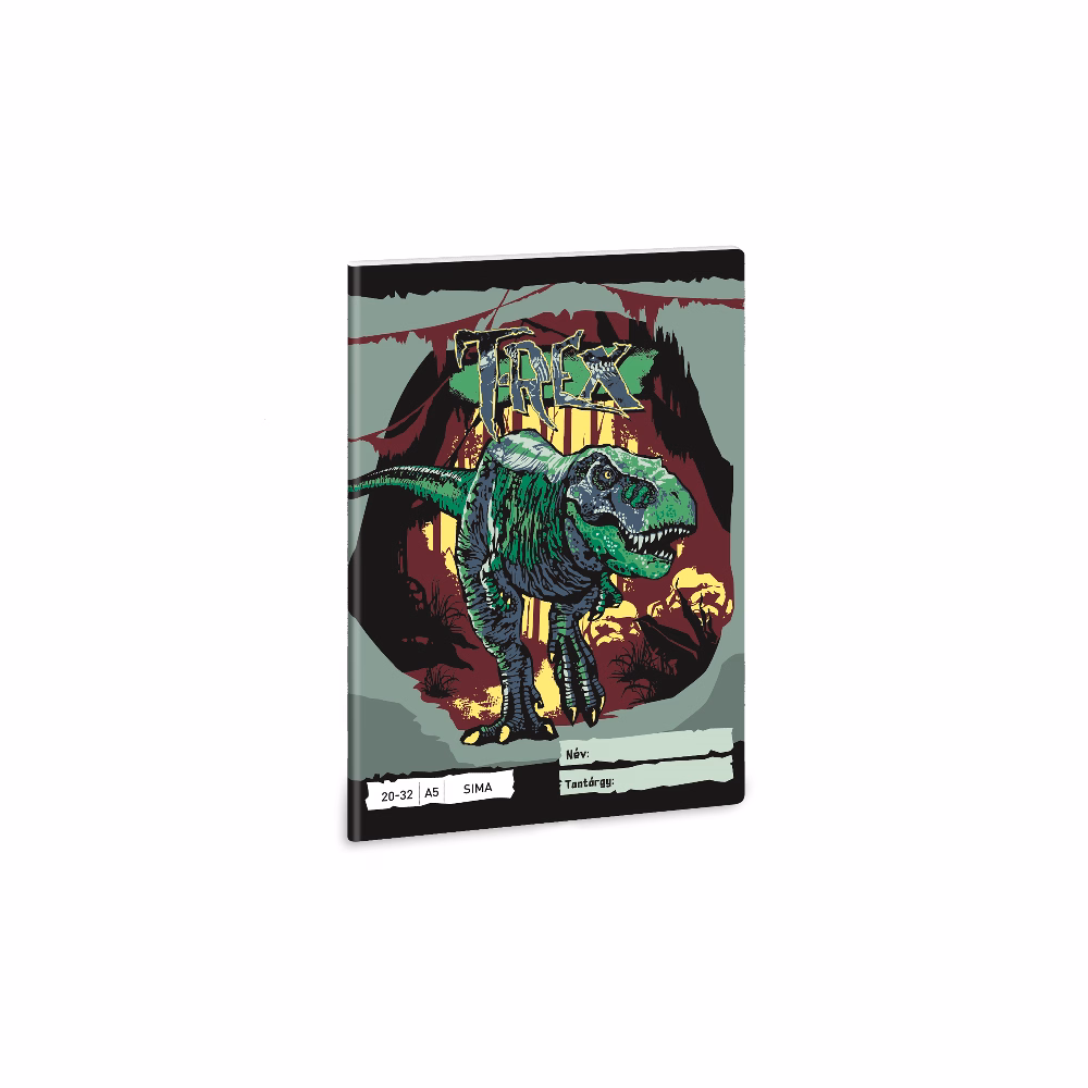 Füzet sima ARS UNA A/5 32 lapos 20-32 T-Rex