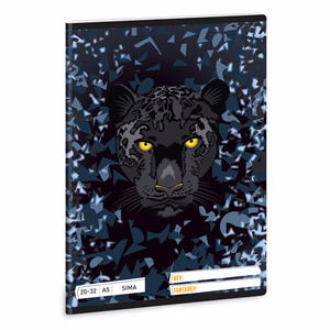 Füzet sima ARS UNA A/5 32 lapos 20-32 Black Panther