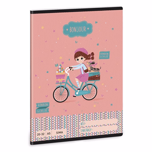 Füzet sima ARS UNA A/5 32 lapos 20-32 Bonjour