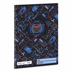 Füzet sima ARS UNA A/5 32 lapos 20-32 Gamer Hud