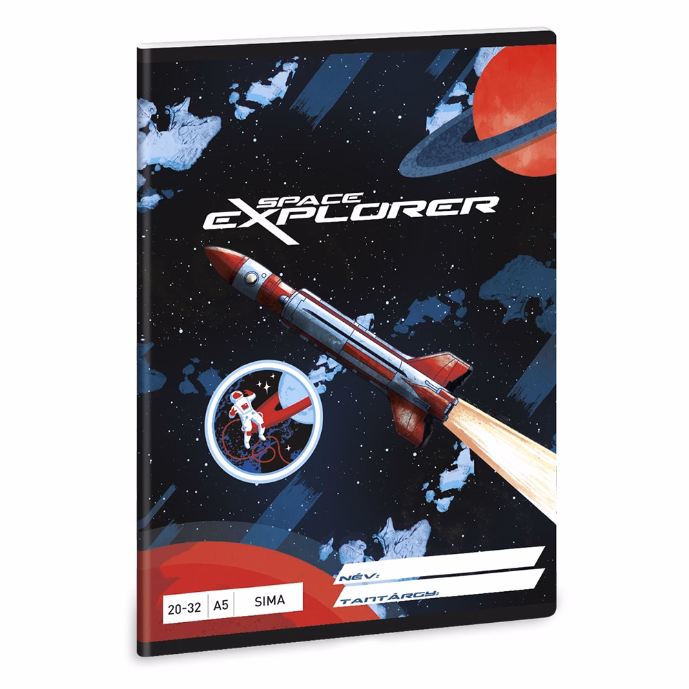 Füzet sima ARS UNA A/5 32 lapos 20-32 Space Explorer