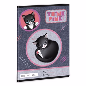 Füzet sima ARS UNA A/5 32 lapos 20-32 Think Pink 5519