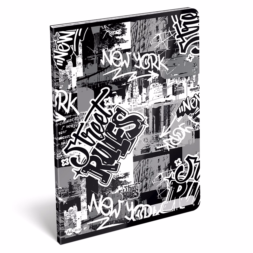 Füzet sima LIZZYSULI A/4 32 lapos 80-32 Street Rules