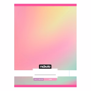 Füzet sima NEBULO A/4 32 lapos 80-32 Monochrome és Gradient lányos 12 darabos