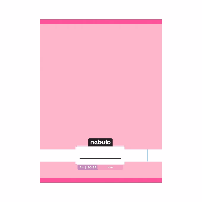 Füzet sima NEBULO A/4 32 lapos 80-32 Monochrome és Gradient lányos 12 darabos