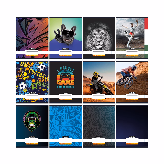 Füzet sima NEBULO A/4 32 lapos 80-32 Xtreme 12 db/csomag