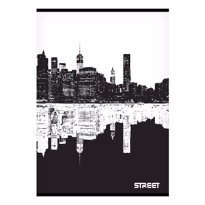 Füzet sima STREET A/5 54 lapos Black&White
