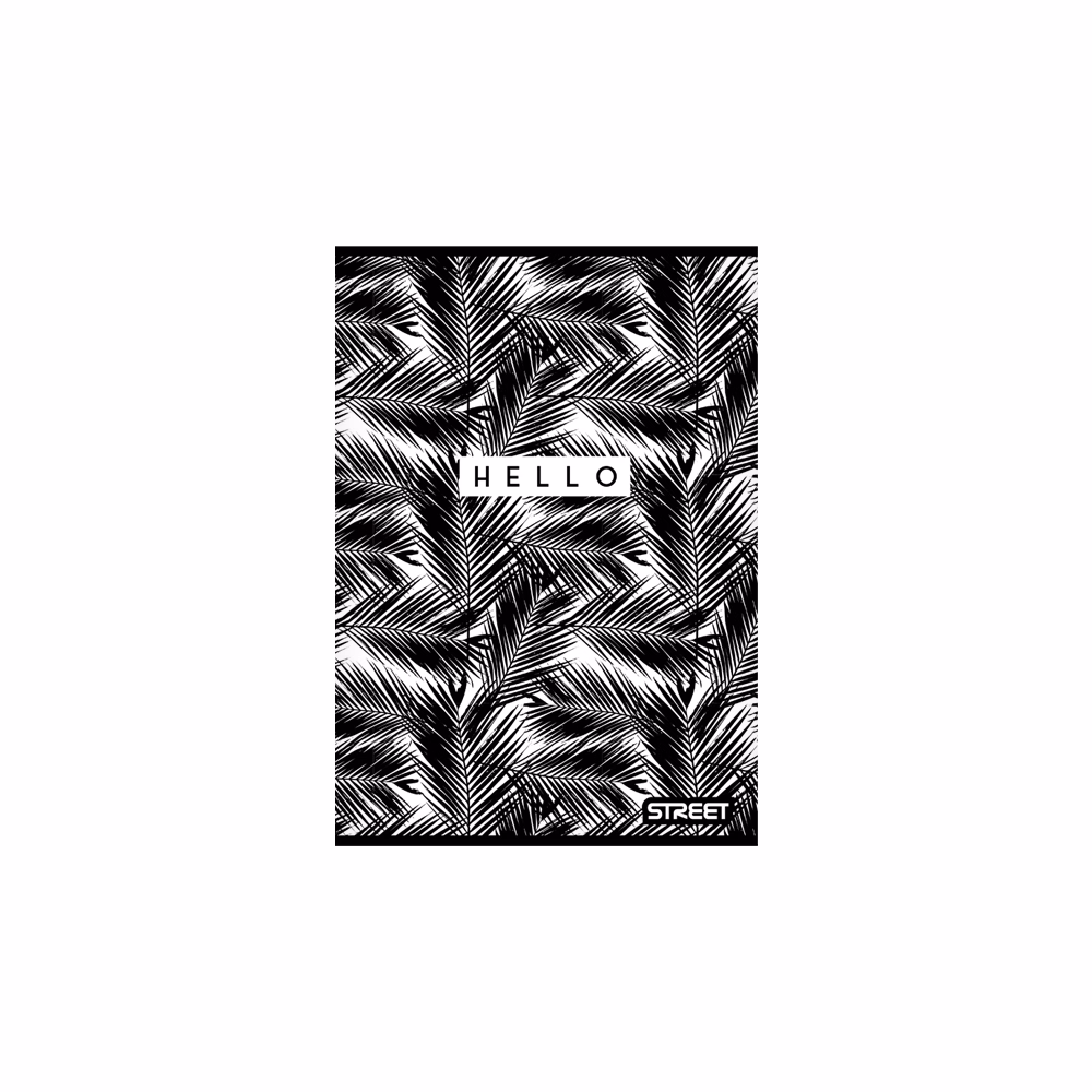 Füzet sima STREET A/5 54 lapos Black&White