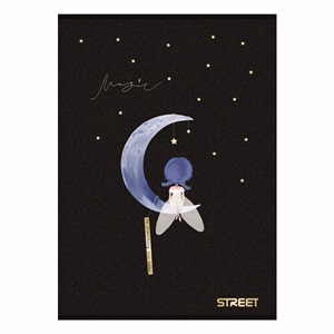 Füzet sima STREET A/5 54 lapos Black&Gold