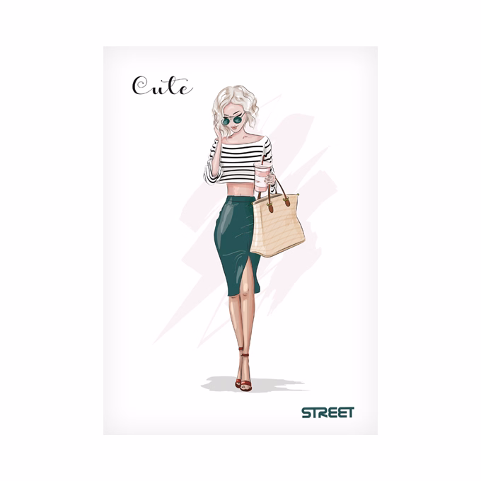Füzet sima STREET A/5 54 lapos Cute