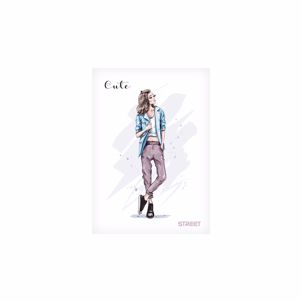 Füzet sima STREET A/5 54 lapos Cute