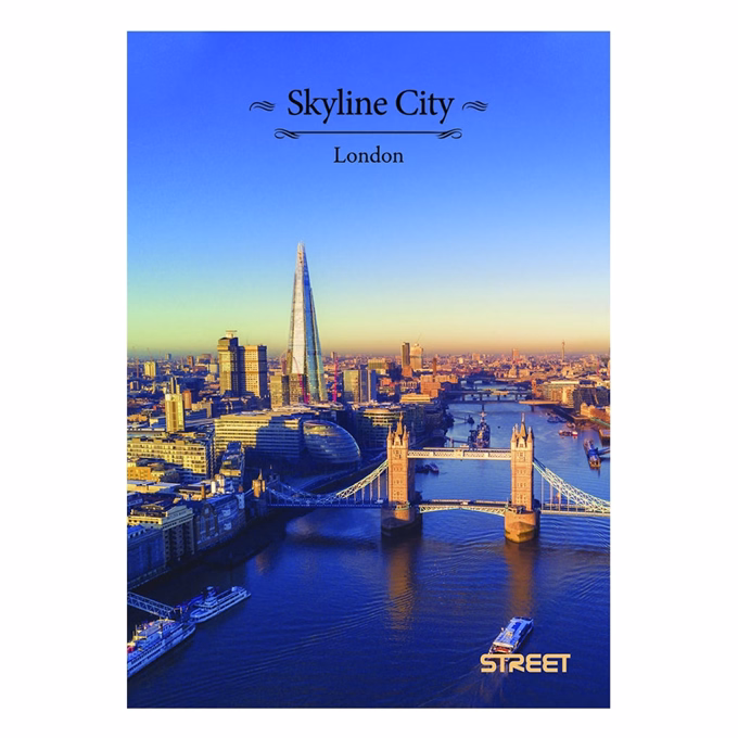 Füzet sima STREET A/4 54 lapos Skyline