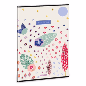 Füzet vonalas ARS UNA A/4 40 lapos Extra kapcsos Cream Hibiscus