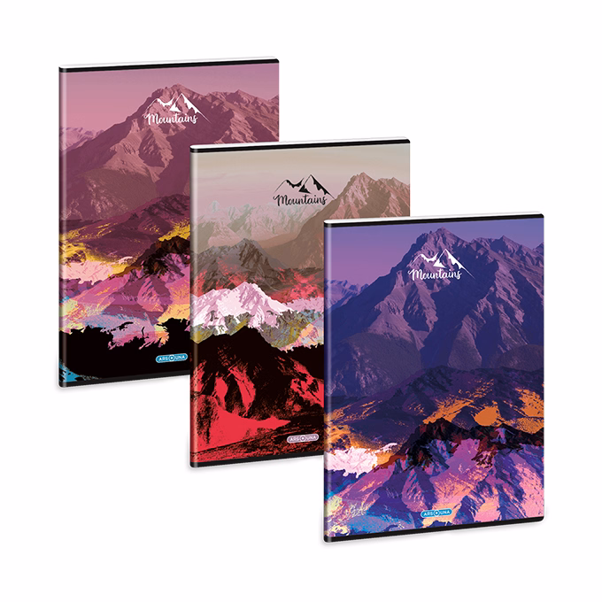 Füzet vonalas ARS UNA A/4 40 lapos Extra kapcsos Mountains