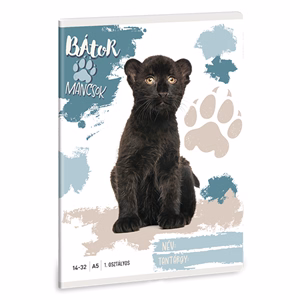 Füzet vonalas ARS UNA A/5 32 lapos 14-32 1.osztályos Bátor mancsok-Fekete párduc