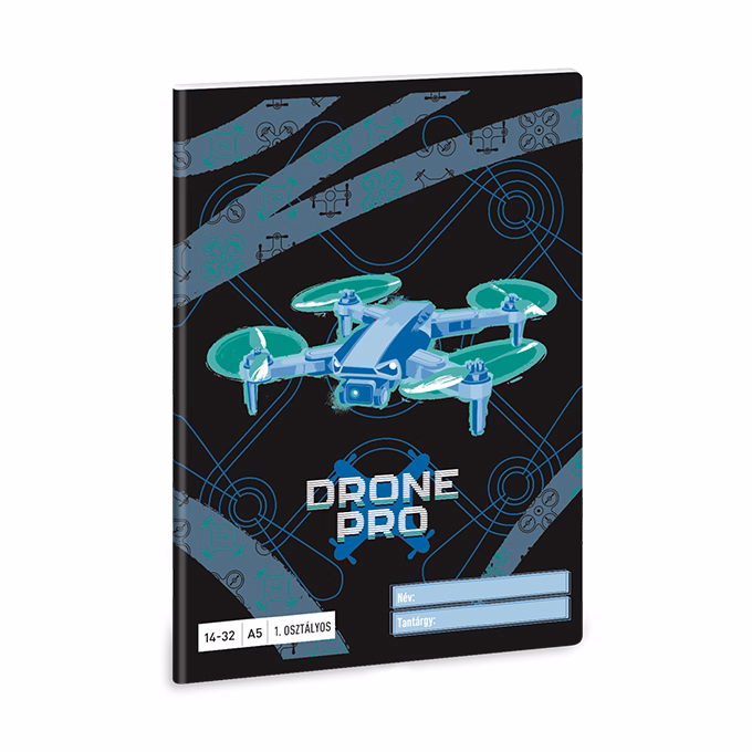Füzet vonalas ARS UNA A/5 32 lapos 14-32 1. osztályos Drone Pro