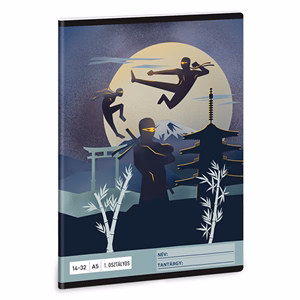 Füzet vonalas ARS UNA A/5 32 lapos 14-32 1. osztályos Ninjas in the Dark