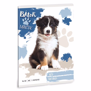 Füzet vonalas ARS UNA A/5 32 lapos 16-32 2. osztályos Bátor mancsok-Ausztrál juhászkutya