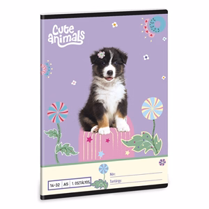 Füzet vonalas ARS UNA A/5 32 lapos 14-32 1.osztályos Cute Animals-Aussie