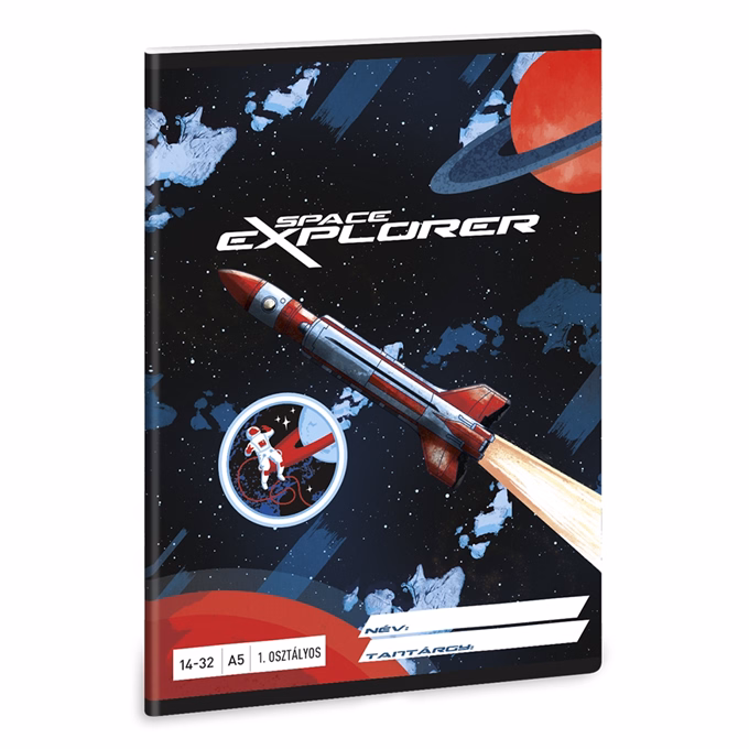 Füzet vonalas ARS UNA A/5 32 lapos 14-32 1.osztályos Space Explorer