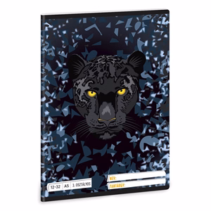 Füzet vonalas ARS UNA A/5 32 lapos 12-32 3.osztályos Black Panther