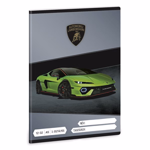 Füzet vonalas ARS UNA A/5 32 lapos 12-32 3.osztályos Lamborghini 5522