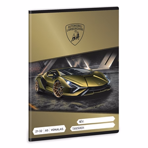 Füzet vonalas ARS UNA A/5 32 lapos 21-32 4-8.osztályos Lamborghini 5523