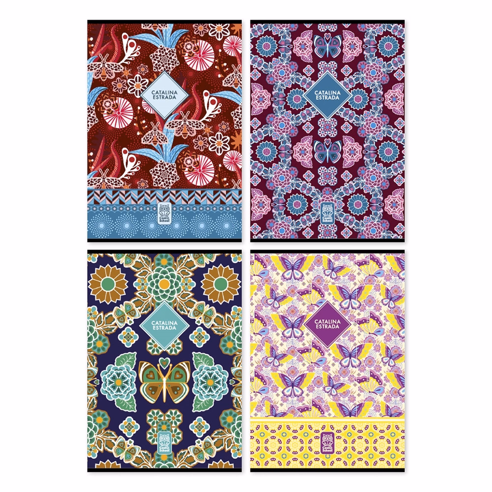 Füzet vonalas Catalina Estrada I. A/4 81-32 vegyes minták