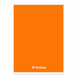 Füzet vonalas FORTUNA Monocolor A/5 32 lapos 21-32 4-8.osztályos narancssárga