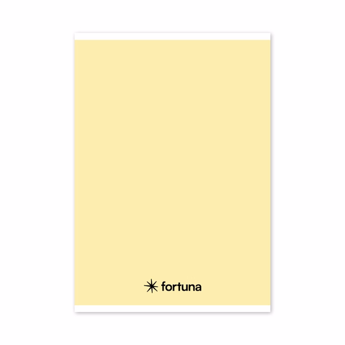 Füzet vonalas FORTUNA Monocolor A/5 32 lapos 21-32 4-8.osztályos pasztell sárga
