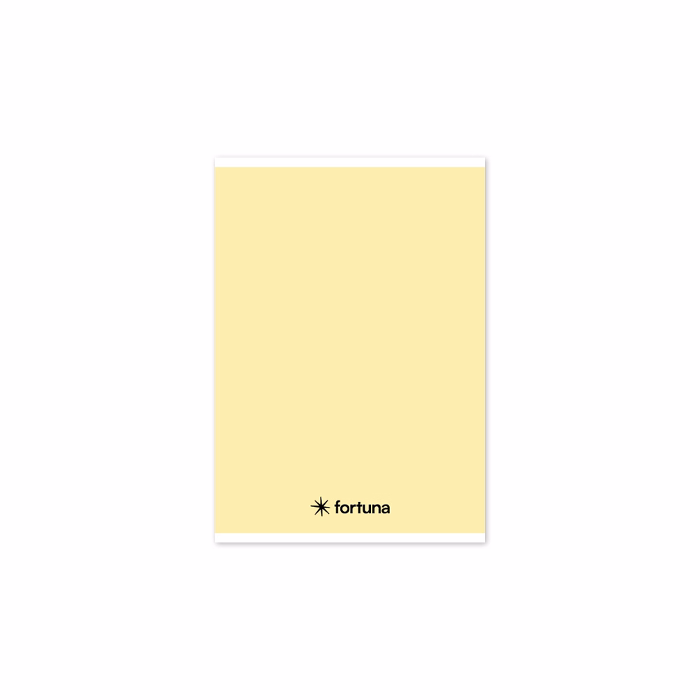 Füzet vonalas FORTUNA Monocolor A/5 32 lapos 21-32 4-8.osztályos pasztell sárga