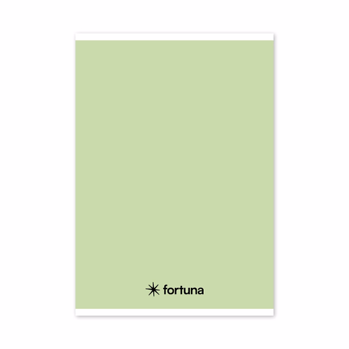 Füzet vonalas FORTUNA Monocolor A/5 32 lapos 21-32 4-8.osztályos pasztell zöld