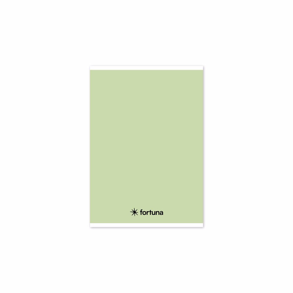 Füzet vonalas FORTUNA Monocolor A/5 32 lapos 21-32 4-8.osztályos pasztell zöld