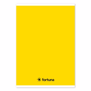 Füzet vonalas FORTUNA Monocolor A/5 32 lapos 21-32 4-8.osztályos sárga