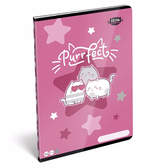 Füzet vonalas LIZZYSULI A/4 32 lapos 81-32 Kittok Stars Purrfect