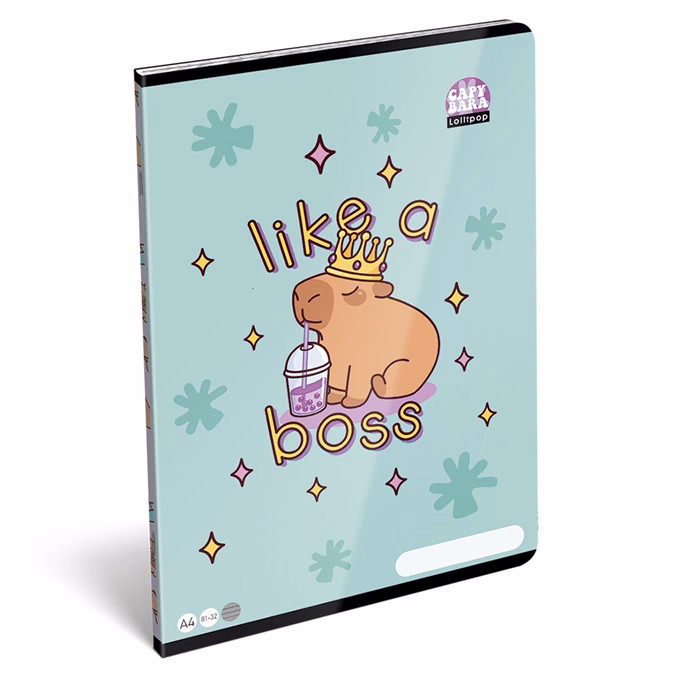 Füzet vonalas LIZZYSULI A/4 32 lapos 81-32 Lollipop Capybara