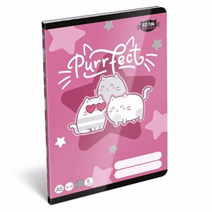 Füzet vonalas LIZZYSULI A/5 32 lapos 16-32 2.osztályos Kittok Stars Purrfect