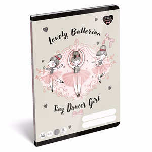 Füzet vonalas LIZZYSULI A/5 32 lapos 16-32 2.osztályos Tiny Dancer Lovely Ballerina