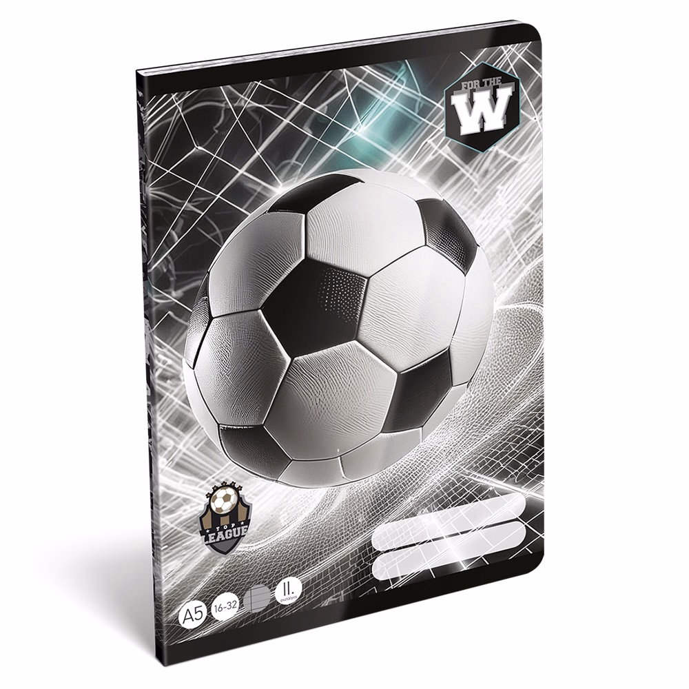 Füzet vonalas LIZZYSULI A/5 32 lapos 16-32 2.osztályos Top League FTW