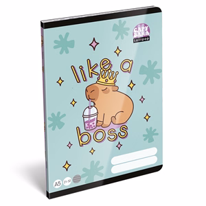 Füzet vonalas LIZZYSULI A/5 32 lapos 21-32 4-8.osztályos Lollipop Capybara
