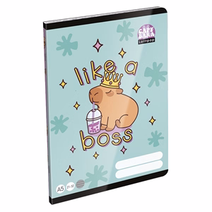 Füzet vonalas LIZZYSULI A/5 32 lapos 21-32 4-8.osztályos Lollipop Capybara