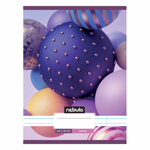 Füzet vonalas NEBULO A/4 32 lapos 81-32 L-Design 12 darabos