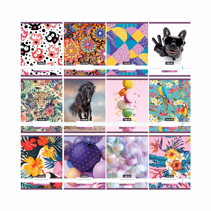 Füzet vonalas NEBULO A/4 32 lapos 81-32 L-Design 12 darabos