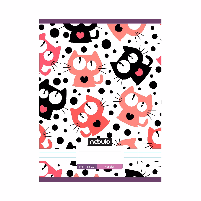 Füzet vonalas NEBULO A/4 32 lapos 81-32 L-Design 12 darabos