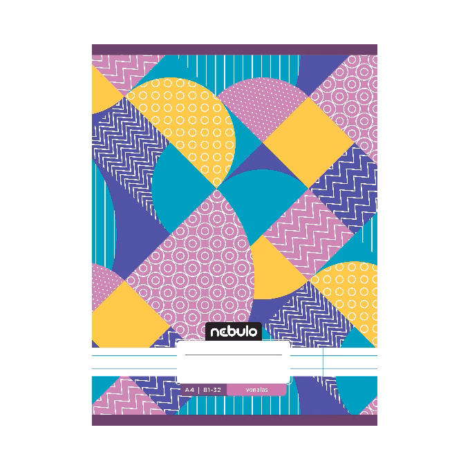 Füzet vonalas NEBULO A/4 32 lapos 81-32 L-Design 12 darabos