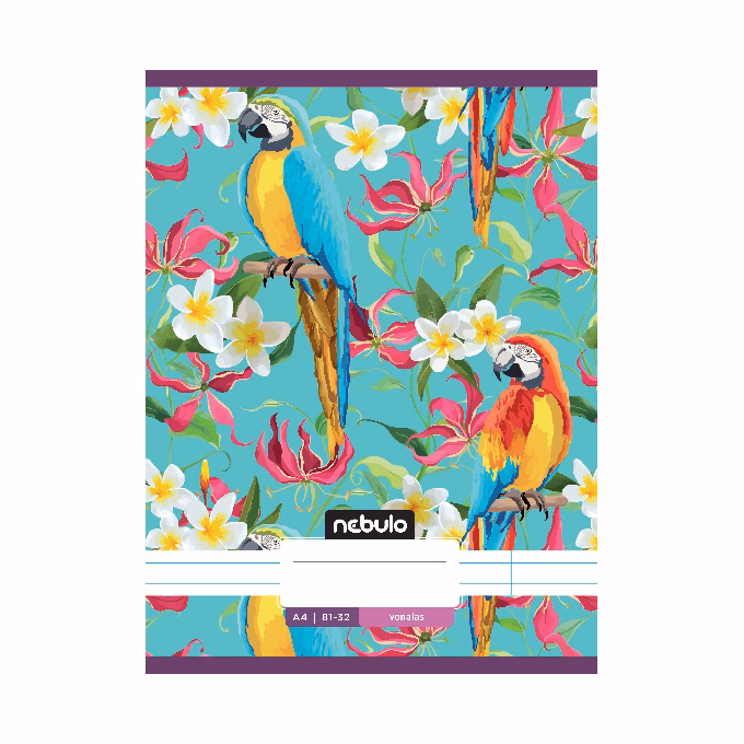 Füzet vonalas NEBULO A/4 32 lapos 81-32 L-Design 12 darabos