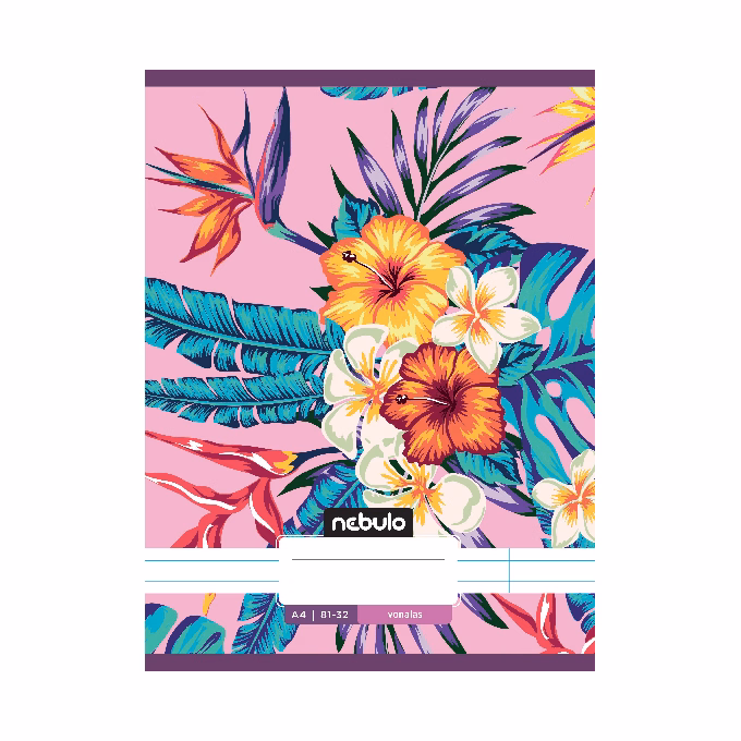 Füzet vonalas NEBULO A/4 32 lapos 81-32 L-Design 12 darabos